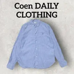 Coen DAILY CLOTHING シャツ ステンカラー メンズ (L)青