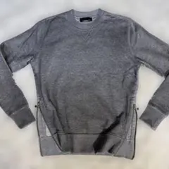 DIESEL BLACK GOLD グレー　サイドジップ トレーナー Sサイズ
