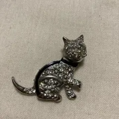 アンティーク ブローチ 猫