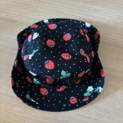 いちご柄　帽子　　サイズ52cm
