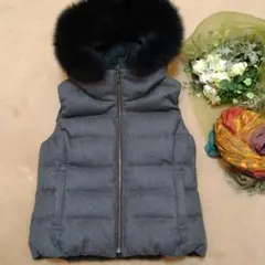 ☆本日のみお値下げANAYI未使用に近いファー付きダウンベスト