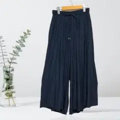 【EMMA JAMES】エマジェームス ガウチョパンツ ワイド プリーツ L