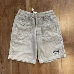 00s Quiksilverベージュショートパンツコーデュロイハーフパンツw30