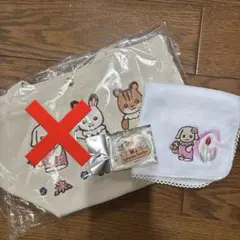 シルバニアファミリー展　ベロアトートバッグ シルバニアファミリー展 限定品 ベロアトートバッグ さがら刺繍