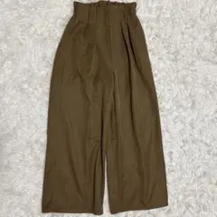 イェッカヴェッカ【サイズ F】ワイドパンツ　イージーパンツ　ブラウン　茶色系