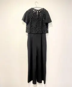 kaeneオールインワン ブラック M 半袖 パンツドレス カエン