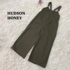 【ハドソンハニー】オリーブグリーン サロペット ワイド　バックリボン