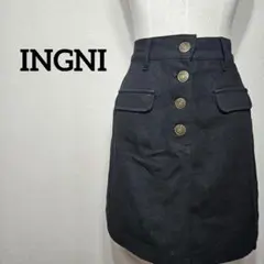 INGNI ミニスカート ブラック ボタンつき