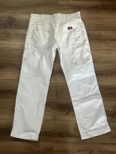 Dickies ダブルニー　ペインターパンツ　白　ホワイト　人気　w32 l30