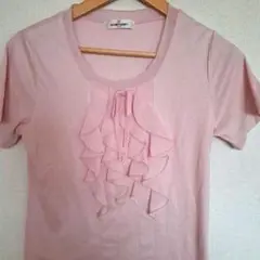 GALLERY VISCONTI フリル付き半袖Tシャツ美品未使用サイズ2