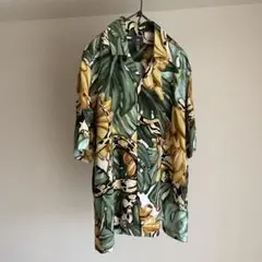 H&M エイチアンドエム　レーヨン　アロハシャツ　グリーン　M
