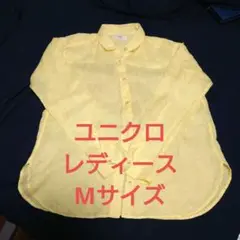 ユニクロ プレミアムリネンシャツ Mサイズ イエロー