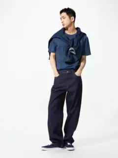 UNIQLO ワイドストレートジーンズ/丈長め