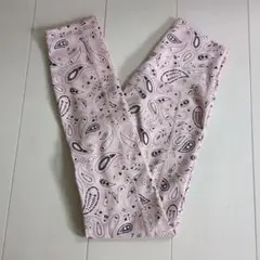 お値下げ！美品ヨガ　ピラティス　ペイズリー柄 ストレッチレギンス　ピンクＭサイズ