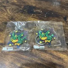 ピカチュウ　レックウザ　ポンチョ　アクリルキーホルダー　2個