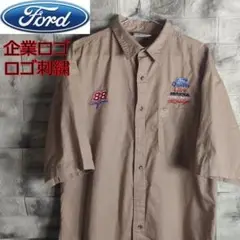 企業ロゴ Ford フォード ロゴ刺繍 BDシャツ SH-146