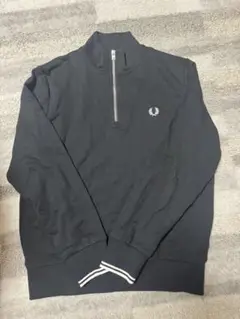 FRED PERRY ハーフジップスウェット M ブラック