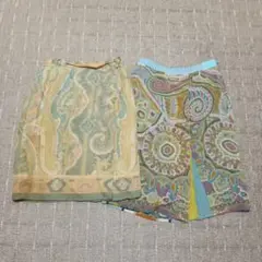 ETRO シルクタイトスカート 42/38