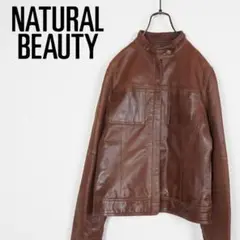 NATURAL BEAUTY_レザージャケット茶sU663