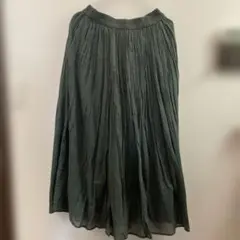 フレアデザイン ロングスカート カーキ