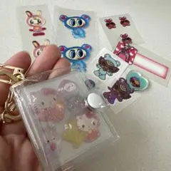 シール付き　キティ　ボンボンドロップ　クリアシール帳　透明　シール帳　zmd