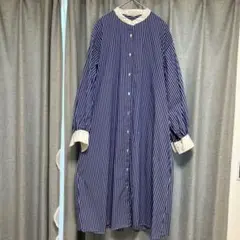 スタディオクリップストライプ シャツワンピース