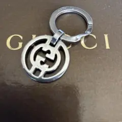 GUCCI メタルキーホルダー ロゴデザイン 約7cm