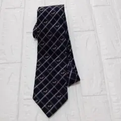 美品　DAKS LONDON ネクタイ ネイビー チェック柄
