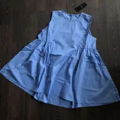 新品タグ付き!ノースリーブ シャツ ブラウス ブルー F