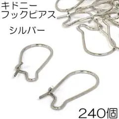 【j029-240】キドニーフックピアス シルバー 240個