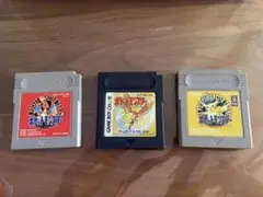 ゲームボーイソフト ポケットモンスター 赤・金・ピカチュウ 3本セット