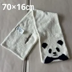 パンダデザイン マフラー 70×16cm ホワイト