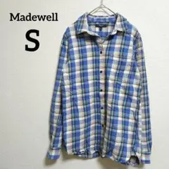 ほぼ美品✨Madewell 【S】 チェック柄ネルシャツ　アウトドア　男女兼用