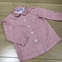 ファミリア 美品 りんご 総柄 ブラウス 長袖トップス カットソー