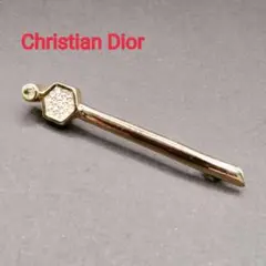 美品 Christian Dior ヴィンテージ ブローチ ラインストーン 金色