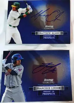 topps mlb auto 直筆 サイン リンドーア オルソン 直書き カード