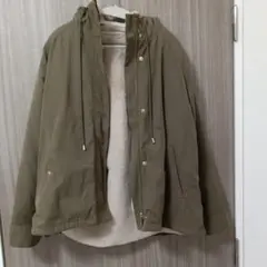 ikka Mサイズ フリース裏地付きオリーブジャケット