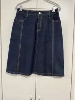 CROCODILE ダークデニム ひざ丈スカート M