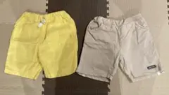 美品　プティマイン　イエロー・ベージュ 半ズボン 2点セット　100㎝　男の子