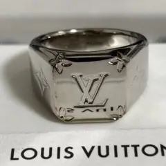 LOUIS VUITTON シグネットリング　極美品　モノグラム　21号　刻印L