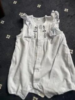 西松屋 フリル付き 薄い水色 ロンパース 70cm