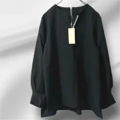 新品 SN カットソー 【L】 ブラウス カットソー 冠婚葬祭 パール ゆったり