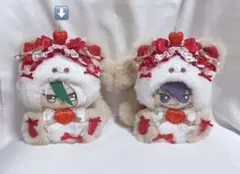 ハンドメイド 着ぐるみ おすわりぬい服 赤色 茶色 白色 さくらんぼ d200