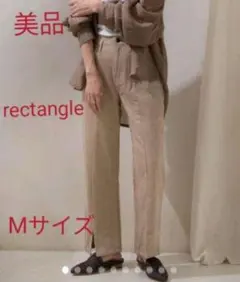 美品【rectangle】 センタースリットコーデュロイワイドパンツ