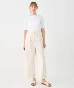 BALLSEY サークルコードレース フレアワイドパンツ