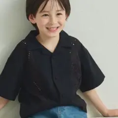 PAIR MANON ブラック 半袖シャツ 90