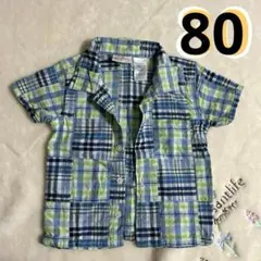 b.t. Kids 半袖チェックシャツ サイズ80 匿名配送 お出かけ