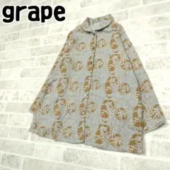 grape　柄シャツ