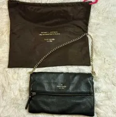 ⭐︎即日発送⭐︎美品⭐︎kate spade 黒 レザー ショルダーバッグ
