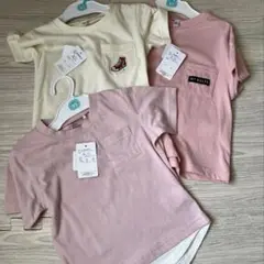 【新品】　西松屋 Tシャツ 3枚セット　95 無地　シンプル　子供服　キッズ　夏